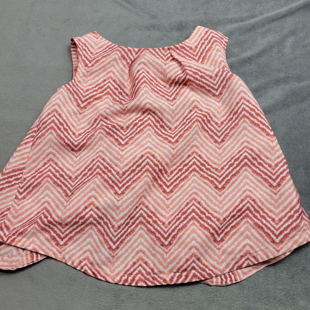 Old Navy Shirt Girls 4t Pink A Line Artsy Business Sleeveless Button Back Blouse